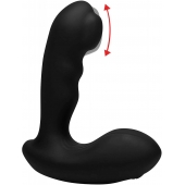 Черный стимулятор простаты Alpha-Pro 7X P-Milker Silicone Prostate Stimulator with Milking Bead - XR Brands - в Ногинске купить с доставкой