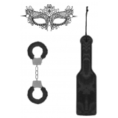 Черный игровой набор Introductory Bondage Kit №4 - Shots Media BV - купить с доставкой в Ногинске