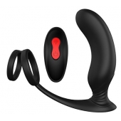 Черный массажер простаты REMOTE P-PLEASER - Dream Toys - в Ногинске купить с доставкой