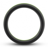 Черно-зеленое эрекционное кольцо Silicone Go Pro Cock Ring - Blush Novelties - в Ногинске купить с доставкой