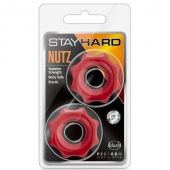 Набор из 2 красных фигурных эрекционных колец NUTZ - Blush Novelties - в Ногинске купить с доставкой