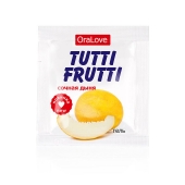 Пробник гель-смазки Tutti-frutti со вкусом сочной дыни - 4 гр. - Биоритм - купить с доставкой в Ногинске