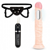Регулируемые трусики с вибрирующей насадкой - 21 см. - Lux Fetish - купить с доставкой в Ногинске