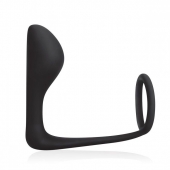 Стимулятор простаты с фиксацией эрекционным кольцом Prostate Gear - BlueLine - в Ногинске купить с доставкой