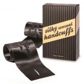 Черные ленты для связывания SILKY SENSUAL HANDCUFFS - Bijoux Indiscrets - купить с доставкой в Ногинске