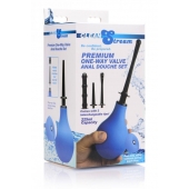 Анальный душ с 3 насадками Premium One-way Valve Anal Douche Set - XR Brands - купить с доставкой в Ногинске