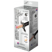 Пояс-трусики с насадкой Glamour Silver - 15,5 см. - LOVETOY (А-Полимер) - купить с доставкой в Ногинске