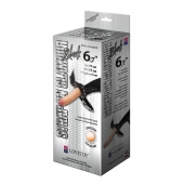 Пояс-трусики с насадкой Glamour - 17 см. - LOVETOY (А-Полимер) - купить с доставкой в Ногинске