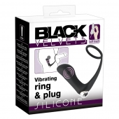 Черное эрекционное кольцо с анальной вибропробкой Vibrating Ring   Plug - Orion - в Ногинске купить с доставкой