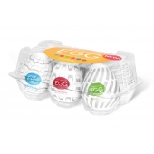 Набор из 6 мастурбаторов Tenga EGG Easy Beat с различным рельефом - Tenga - в Ногинске купить с доставкой