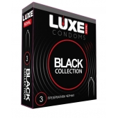 Черные презервативы LUXE Royal Black Collection - 3 шт. - Luxe - купить с доставкой в Ногинске