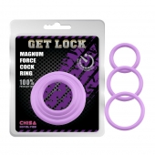 Набор из 3 сиреневых эрекционных колец Magnum Force Cock Ring - Chisa - в Ногинске купить с доставкой
