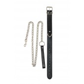 Черный ошейник с поводком Wild - Lola Games - купить с доставкой в Ногинске