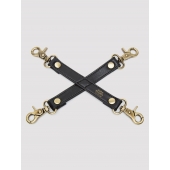 Черный фиксатор для манжет Bound to You Faux Leather Hogtie - Fifty Shades of Grey - купить с доставкой в Ногинске