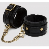 Черные оковы на ноги Bound to You Faux Leather Ankle Cuffs - Fifty Shades of Grey - купить с доставкой в Ногинске