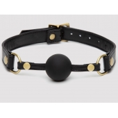 Черный кляп-шар Bound to You Faux Leather Ball Gag - Fifty Shades of Grey - купить с доставкой в Ногинске