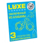 Презервативы  Заключенный из Алабамы  с ароматом банана - 3 шт. - Luxe - купить с доставкой в Ногинске