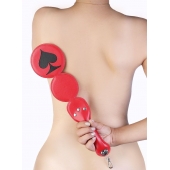 Шлёпалка  Пики  с анальным плагом - LOVETOY (А-Полимер) - купить с доставкой в Ногинске