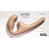 Бежевый безремневой страпон Seduction - 20,5 см. - Lola Games - купить с доставкой в Ногинске
