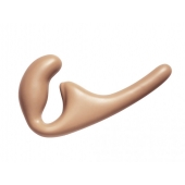 Бежевый безремневой страпон Seduction - 20,5 см. - Lola Games - купить с доставкой в Ногинске