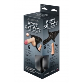 Черный пояс для женщин BEST SELECT с 3 насадками - LOVETOY (А-Полимер) - купить с доставкой в Ногинске