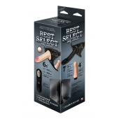 Черный женский пояс BEST SELECT с 3 насадками и вибрацией - LOVETOY (А-Полимер) - купить с доставкой в Ногинске