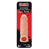 Телесная насадка EXTENDER WITH BALL STRAP 5.5 - 14 см. - Dream Toys - в Ногинске купить с доставкой
