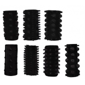 Набор из 7 черных насадок PENIS SLEEVES SET - Dream Toys - в Ногинске купить с доставкой