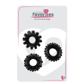 Набор из 3 черных эрекционных колец SET OF 3 COCKRINGS - Dream Toys - в Ногинске купить с доставкой