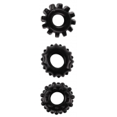 Набор из 3 черных эрекционных колец SET OF 3 COCKRINGS - Dream Toys - в Ногинске купить с доставкой