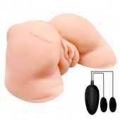 Телесная вибровагина Julie с 2 рабочими отверстиями - Baile - в Ногинске купить с доставкой