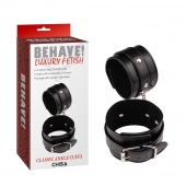 Черные оковы Classic Ankle Cuffs - Chisa - купить с доставкой в Ногинске