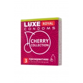 Презервативы с ароматом вишни LUXE Royal Cherry Collection - 3 шт. - Luxe - купить с доставкой в Ногинске