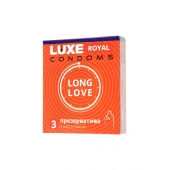 Презервативы с продлевающим эффектом LUXE Royal Long Love - 3 шт. - Luxe - купить с доставкой в Ногинске