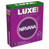 Презервативы с увеличенным количеством смазки LUXE Royal Nirvana - 3 шт. - Luxe - купить с доставкой в Ногинске