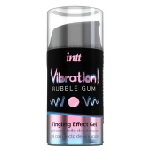 Жидкий интимный гель с эффектом вибрации Vibration! Bubble Gum - 15 мл. - INTT - купить с доставкой в Ногинске