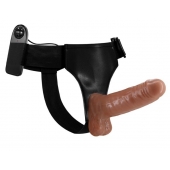 Страпон на трусиках с вибрацией Ultra Passionate Harness - 16 см. - Baile - купить с доставкой в Ногинске