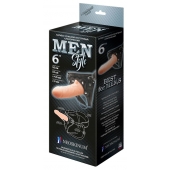 Телесный пустотелый харнесс MEN Style - 17,5 см. - LOVETOY (А-Полимер) - купить с доставкой в Ногинске