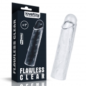 Прозрачная насадка-удлинитель Flawless Clear Penis Sleeve Add 1 - 15,5 см. - Lovetoy - в Ногинске купить с доставкой