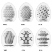 Набор из 6 мастурбаторов Tenga EGG IV с различным рельефом - Tenga - в Ногинске купить с доставкой