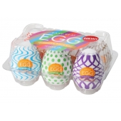 Набор из 6 мастурбаторов Tenga EGG IV с различным рельефом - Tenga - в Ногинске купить с доставкой