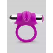 Лиловое виброкольцо с пультом ДУ Remote Control Cock Ring - Happy Rabbit - в Ногинске купить с доставкой