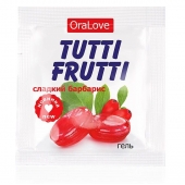 Гель-смазка Tutti-frutti со вкусом барбариса - 4 гр. - Биоритм - купить с доставкой в Ногинске