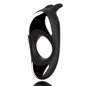 Черное эрекционное кольцо с двумя моторами Zeus Dual Vibe Cock Ring - FeelzToys - в Ногинске купить с доставкой