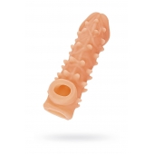 Телесная закрытая насадка с пупырышками Cock Sleeve Size M - 15,6 см. - KOKOS - в Ногинске купить с доставкой