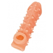 Телесная закрытая насадка с пупырышками Cock Sleeve Size L - 17,6 см. - KOKOS - в Ногинске купить с доставкой