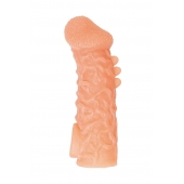 Телесная закрытая насадка с шершавой головкой Cock Sleeve Size L - 17,6 см. - KOKOS - в Ногинске купить с доставкой
