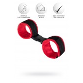 Красно-черные велюровые оковы Anonymo - ToyFa - купить с доставкой в Ногинске