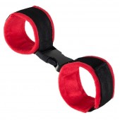 Красно-черные велюровые оковы Anonymo - ToyFa - купить с доставкой в Ногинске