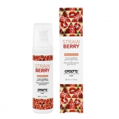 Разогревающее массажное масло  с ароматом клубники Gourmet Strawberry - 50 мл. - Exsens - купить с доставкой в Ногинске